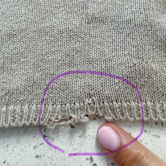 Ecru Women’s Fringe Poncho Sweater Knit V-Neck Taupe Beige Boho Cozy Wrap - Picture 11 of 11